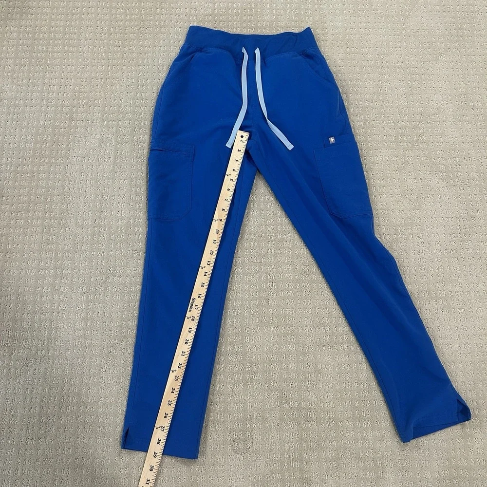 Figs Scrub Pants Tactical Women's Small Blue With Drawstring